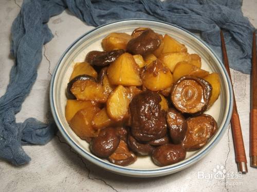 干香菇炖土豆