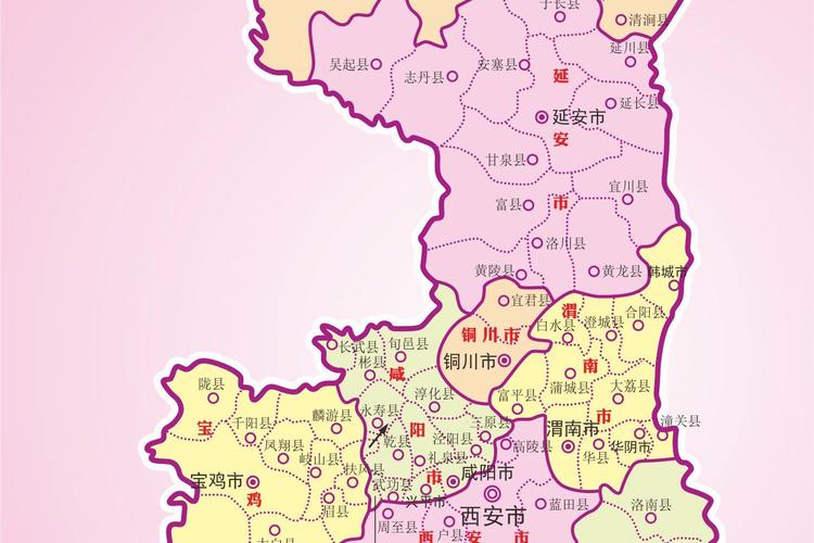 陕西有几个市地图