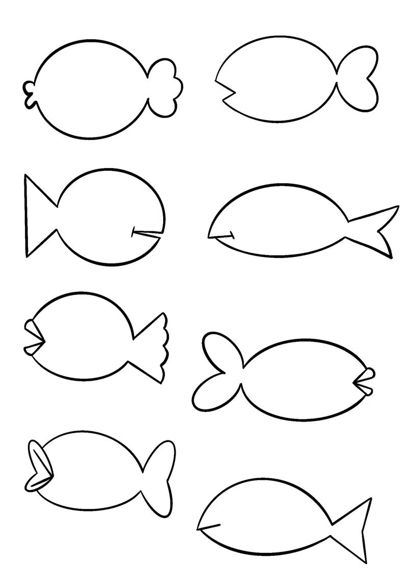 3-6岁儿童简笔画小鱼