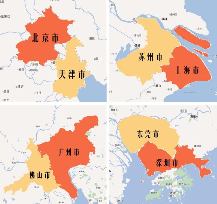 中国有几个一线城市的相关图片