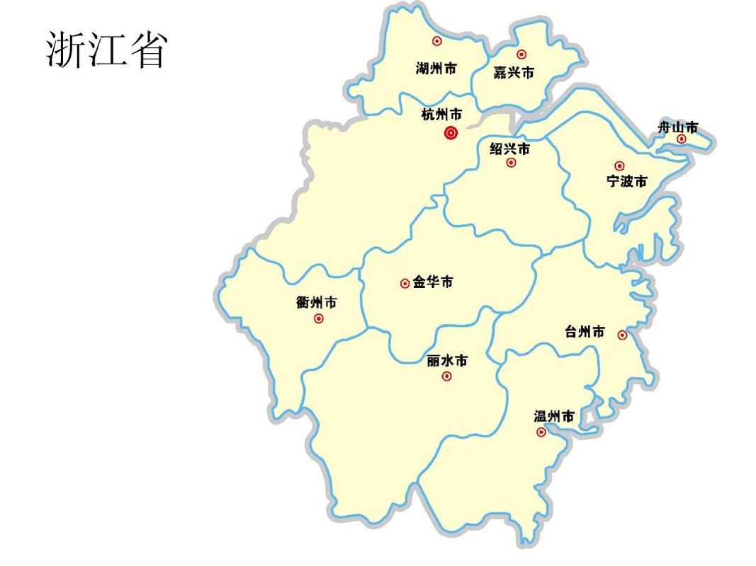 浙江省行政区划图的相关图片