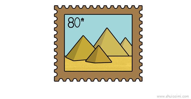 邮票怎么画的相关图片